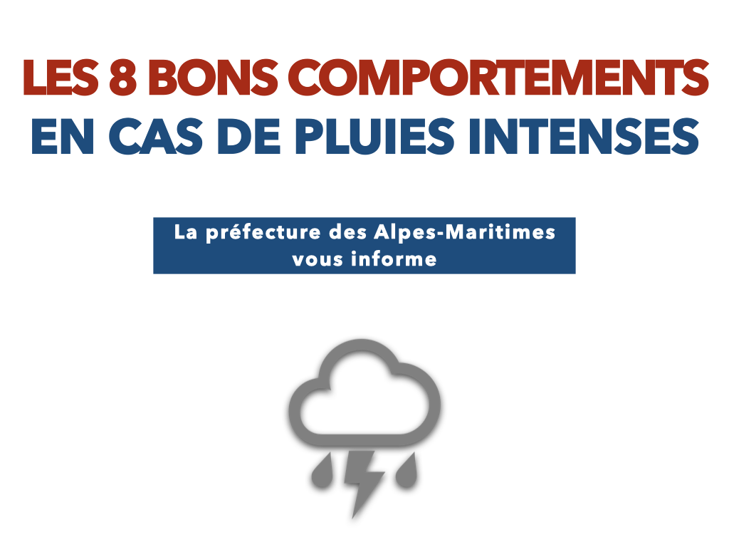 PLUIE-INONDATION, LES 8 BONS COMPORTEMENTS EN CAS DE PLUIES INTENSES